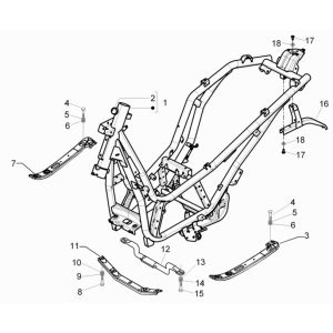 Piaggio Beverly 125 RST 4T 4V IE E3 2010-2015 Fahrwerk/Rahmen (EMEA)