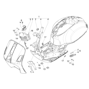 Fahrwerk/Rahmen Vespa GTS 125 4T E5 ABS 2021 (EMEA)