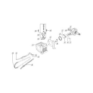 Zylinder-Kurbelwellenkolben Kymco Super8 4-Takt ab 2009 weiß