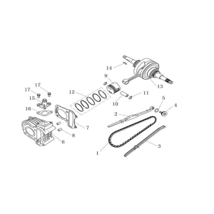 Zylinder-Kurbel AGM Ape50 braun