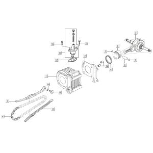 Zylinder-Kurbelwelle Kymco Agility 16'+ 4t metalic silber mattiert