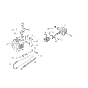 Zylinderkurbel Kymco Agility Delivery 4-Takt euro4 schwarz