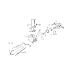 Zylinder-Kurbelwelle Kymco Super 8 4-Takt (2007-2009) orange
