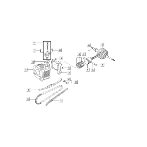 Zylinder Kurbelwelle Kymco VP50i Einspritzung euro4 tecno Silber