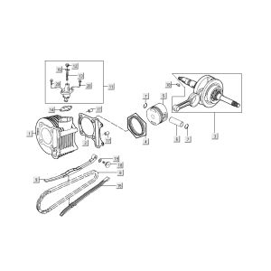 Zylinder - Kurbelwelle Kymco People S 4-Takt Titanium
