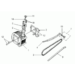 Zylinder SYM VS 125 Euro3