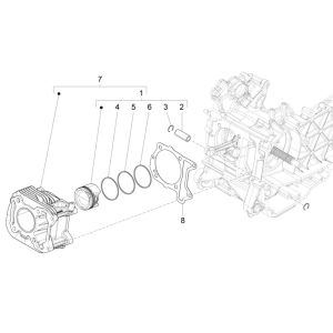 Zylinder Piaggio Liberty 125 4-Takt 3V IE ABS (IGET Euro 5)