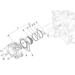Zylinder Piaggio Beverly 300 IE ABS E4 2016 - 2020 (EMEA)