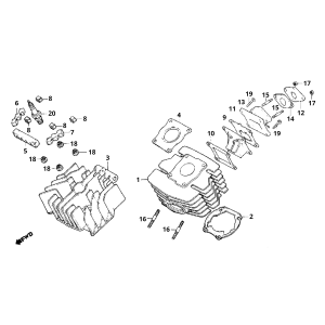 Zylinder Honda MB/MT/MTX 50