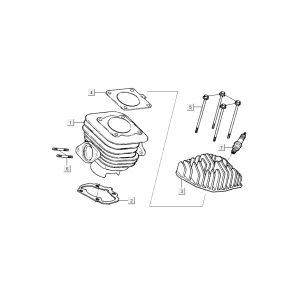 Zylinder Kymco Grand Dink 2-Takt Anthrazit