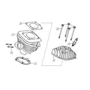 Zylinder Kymco Yup 2t Wechselstrom klassisch grün
