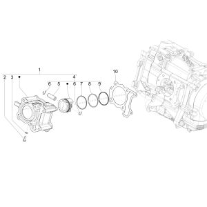 Zylinder Piaggio Medley 125 4T IE ABS E4 2016-2019 (EMEA)