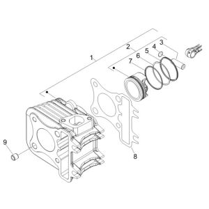 Zylinder Vespa Lxv 25km 4-Takt-2-Ventil