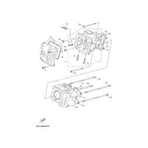 Der 4-Takt-Zylinder von Yamaha Neo (nach 2008)