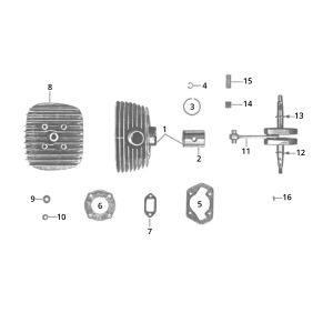 Zündapp GTS 50 517-390L Zylinder