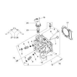 Zylinderkopf/Ventilgruppe Gilera Runner 200cc VXR 4-Takt 2006