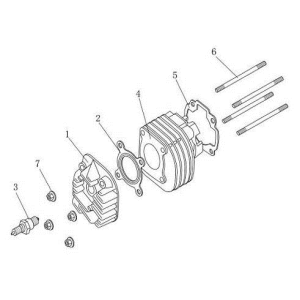 Zylinderkopf AGM Venom weiß