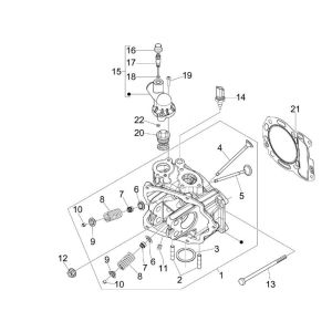 Zylinderkopf Piaggio Beverly 300 IE ABS E4 2016 - 2020 (EMEA)