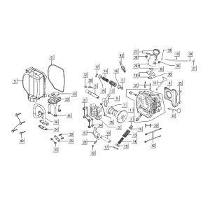 Zylinderkopf Kymco Agility 12' 4-Takt Silber