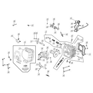 Zylinderkopf Kymco Agility 16'+ 4-Takt-Einspritzung euro4 mattgrau