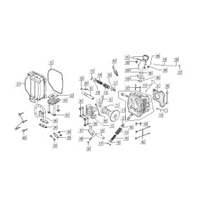 Zylinderkopf Kymco City 16' 4-Takt schwarz