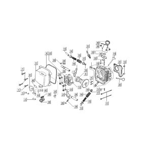 Zylinderkopf Kymco Filly 4-Takt Silber