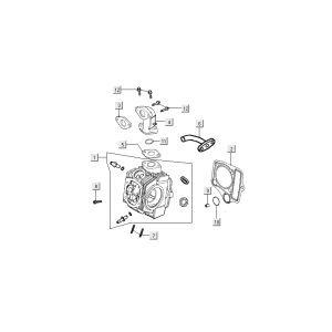 Zylinderkopf Kymco Nexxon 4-Takt dunkelgrau