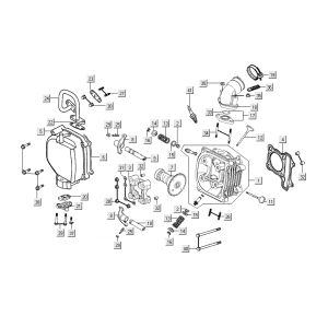Zylinderkopf Kymco People S 4-Takt Dunkelgrau