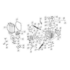 Zylinderkopf Kymco Vitality 4t AC Anthrazit