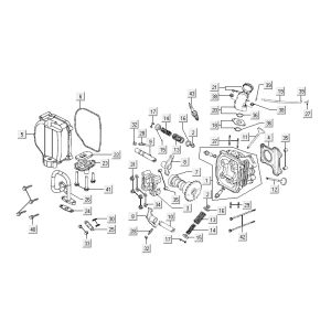 Zylinderkopf Kymco VP50 4t Wechselstrom braun Metallic