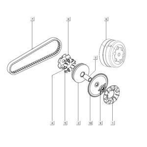 Clutch assy Kymco Filly 50 E5+