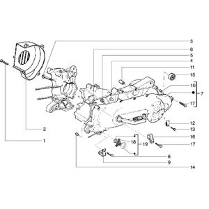 Kurbelgehäusedeckel Piaggio Liberty 2-Takt bis 2005