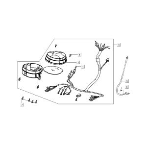 Cockpit-Gegenkabel Kymco Sento 4-Takt Weiß