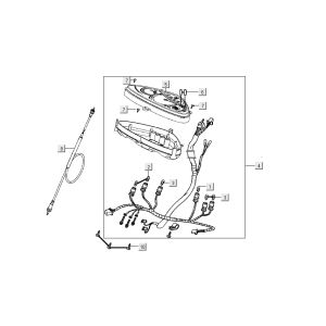 Cockpitkabel Kymco People S 4-Takt Dunkelgrau
