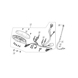 Cockpit - Theke - Kabel Kymco Filly 4-Takt silber