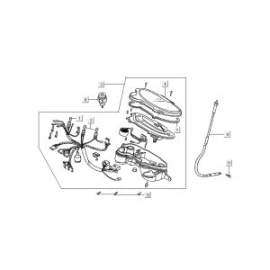 Cockpit - Teller Kymco DJ 2-Takt Silber