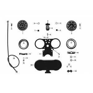 Tacho - Cockpit Zundapp KS 50 530-010, 011 und 500