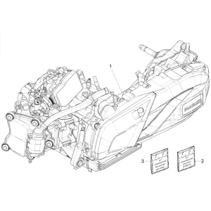 Piaggio Beverly 300 4T 4V HPE ABS E5 2021-2022 Komplettmotor (EMEA)