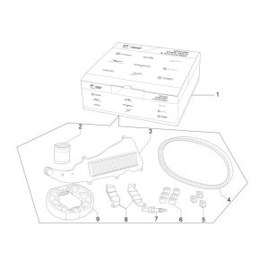 Kompletter Verschleiß- und Wartungssatz Piaggio Liberty 125 4-Takt 3V IE ABS (IGET Euro 5)