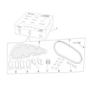 Komplettes Verschleiß- und Wartungsset MP3 500 LT Sport 2014-2016