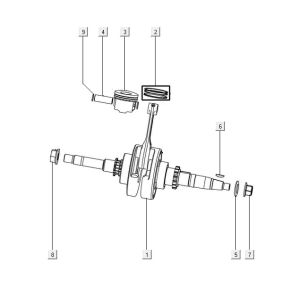 Connecting rod&piston Kymco Filly 50 E5+