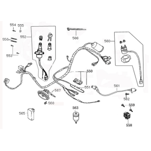 Zündschloss Kabelbaum Vom Riva Sport pantone blau