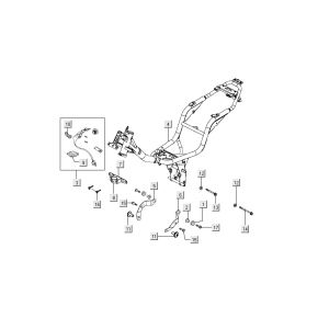 Zündschloss - Rahmen Kymco Nexxon 4-Takt dunkelgrau