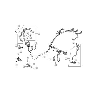 Zündschloss - Kabelbaum Kymco DJ 2-Takt Silber