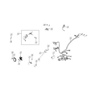 Zündschloss - Kabelbaum Kymco Like 4-Takt Tecno Silber wie T T 2015