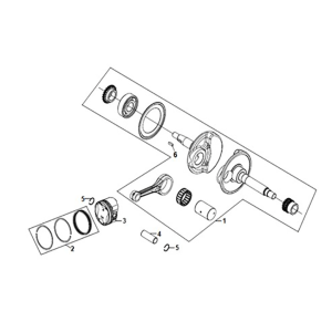 Crank shaft Sym ADX 125i ABS+ TCS E5 2023