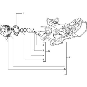 Zylinder Piaggio Liberty 2-Takt bis 2005