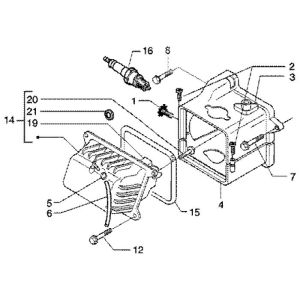 Kühlschrank Piaggio Liberty 4-Takt bis 2005