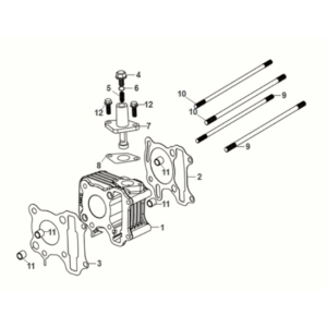 Sym Mio 50I E5 Zylinder