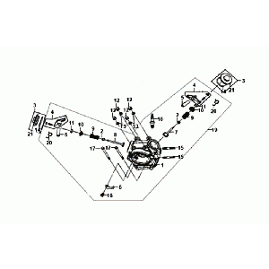 ZYLINDERKOPF Kpl.SYM Orbit III Schwarz